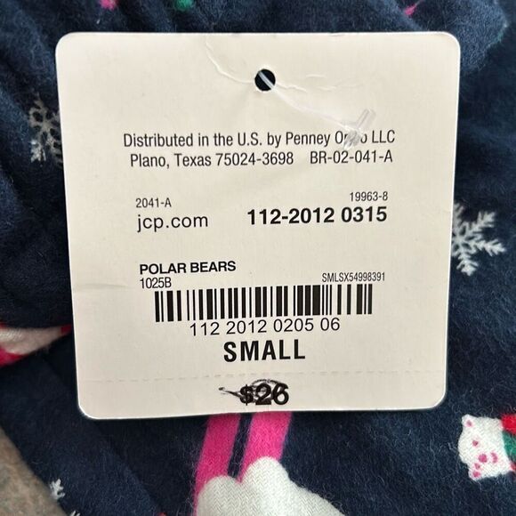 Sleep Chic Flannel Pajama Pants skiing Polar Bears NWT Small - Picture 7 of 9